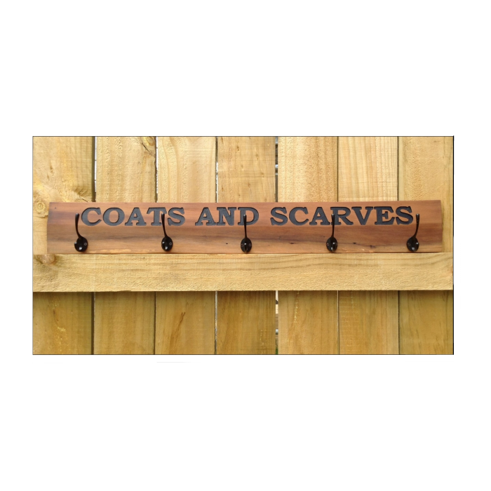 Rimu Coat Rack - 'Coats and Scarves'