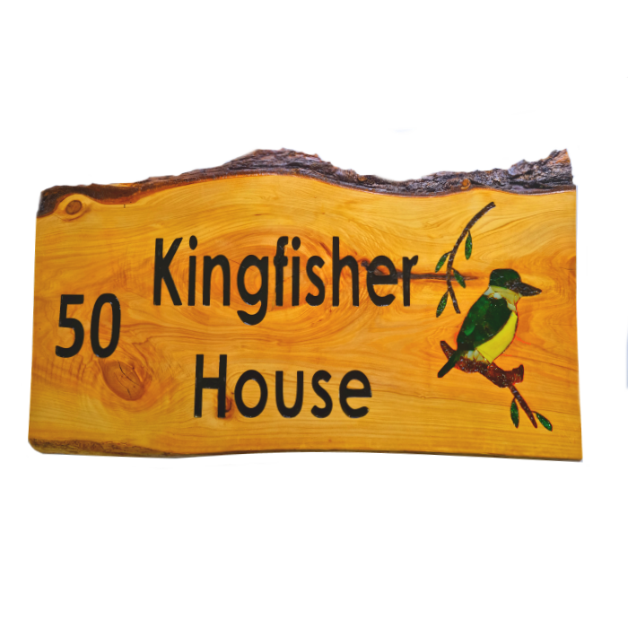 Macrocarpa Sign - Kingfisher House