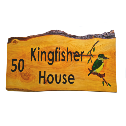 Macrocarpa Sign - Kingfisher House