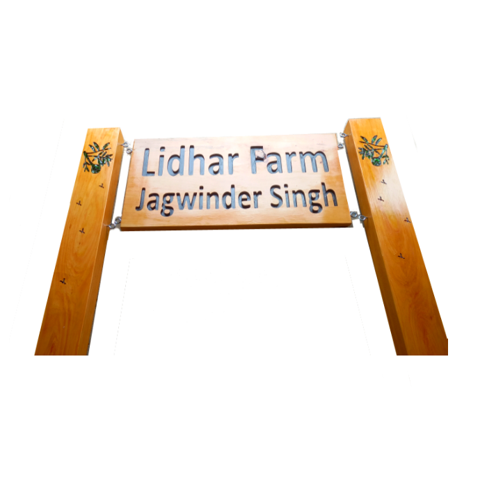 Macrocarpa Sign - Lidhar Farm