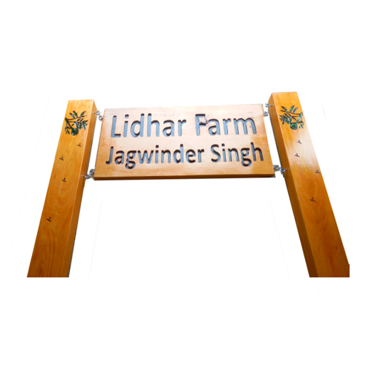 Macrocarpa Sign - Lidhar Farm