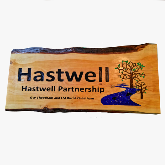 Macrocarpa Sign - Hastwell Partnership