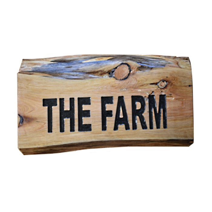 Macrocarpa Sign - The Farm