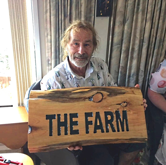 Macrocarpa Sign - The Farm