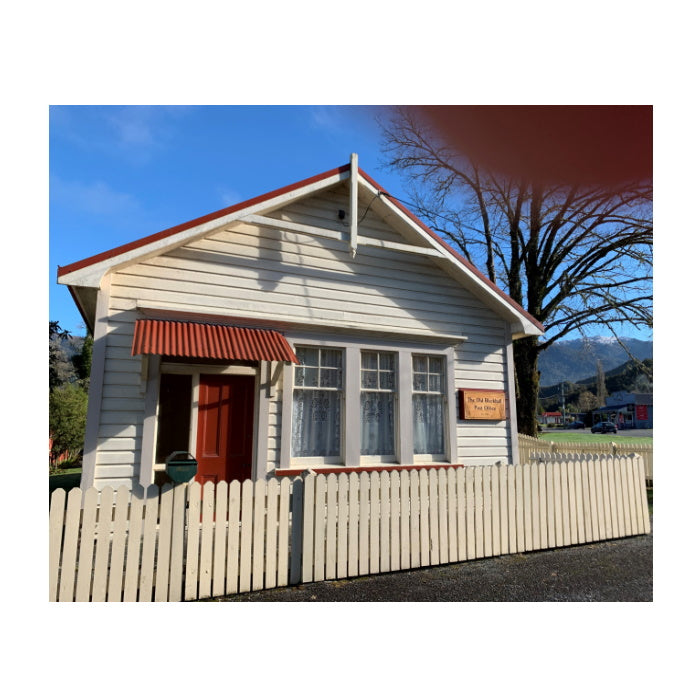 Macrocarpa Sign - The Old Blackball Post Office